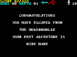 Spectrum Underwurlde screenshot